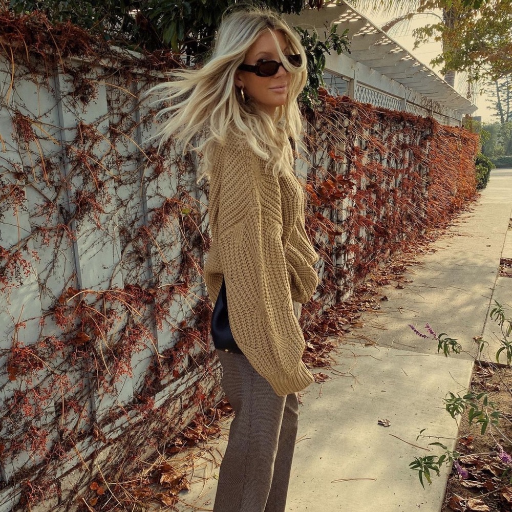Jana Beige Oversized Sweater